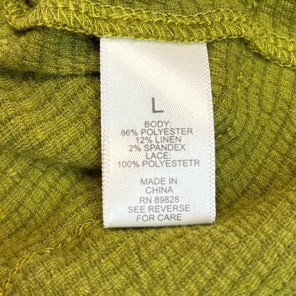 Logo Linens 3/4 Sleeve Cardigan With Crochet Lace - Picture 7 of 13